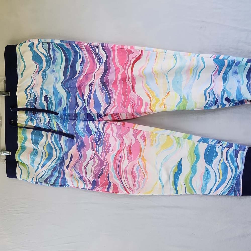 Erin Condren Multicolor Wave Pattern Joggers